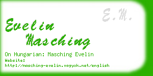 evelin masching business card